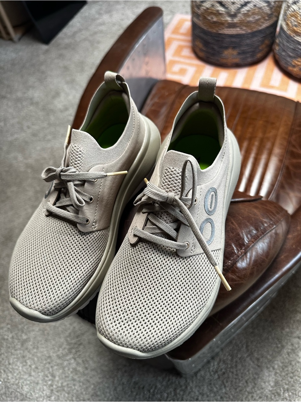 Women’s Casual Breathable Lace-Up Sneakers in Taupe